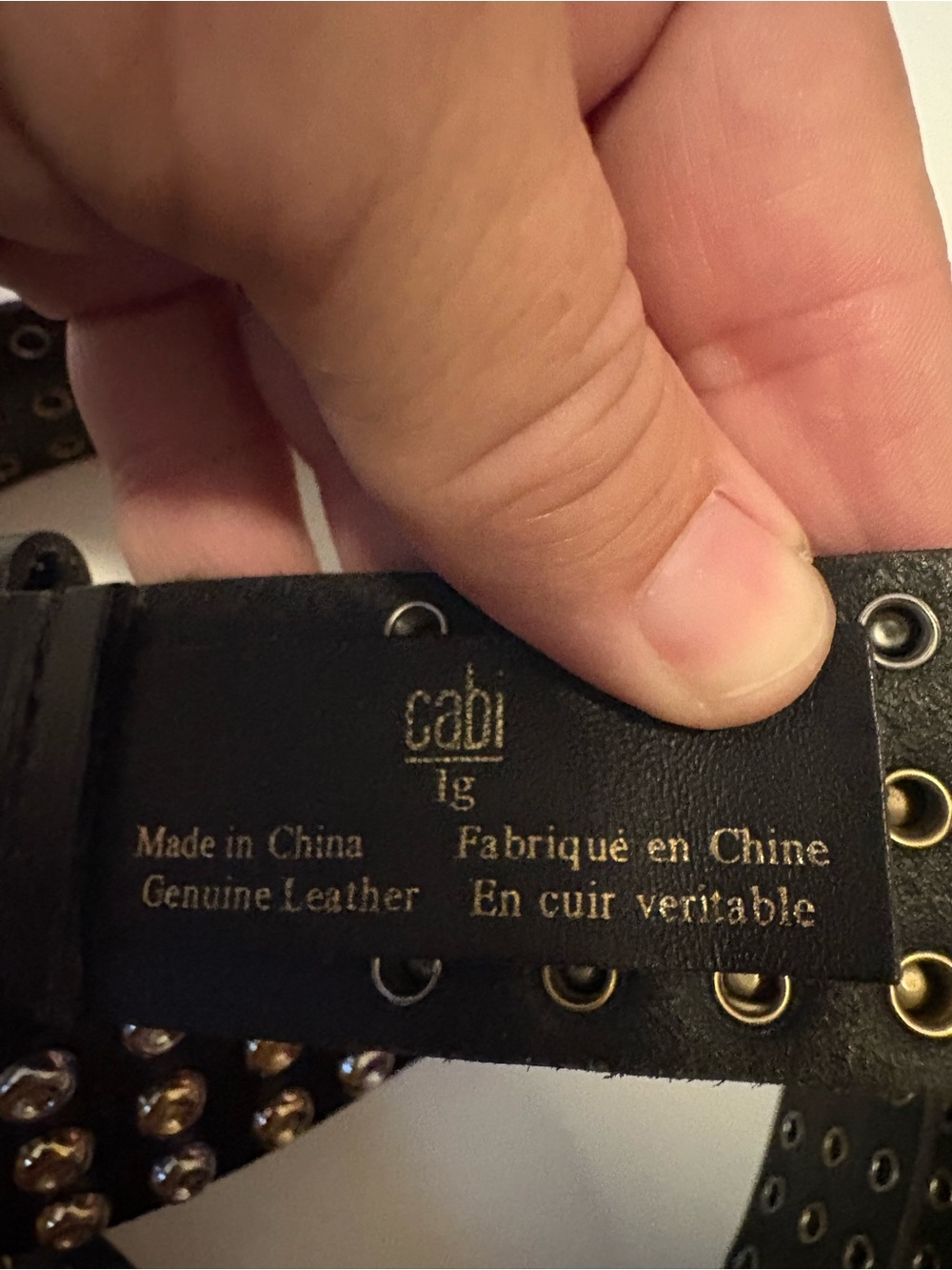 Cabi Black Studded Belt with Gold & Silver Accents - Picture 3 of 3